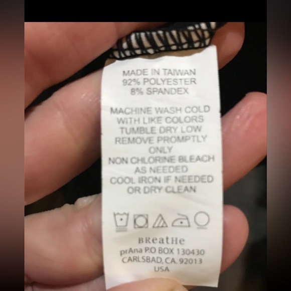 PrAna BLACK DRESS Tally Wrap Front Soft Stretch Comfy Black Midi Spandex MEDIUM - Picture 3 of 9